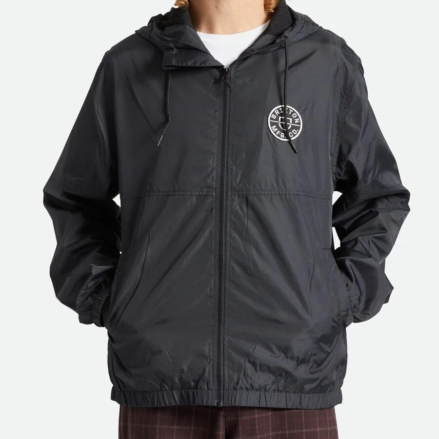 Brixton Claxton Crest Lightweight Jacket Black/Black - Image 3