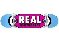 Real Classic Oval II 7.3" Complete Skateboard Blue