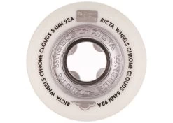 Ricta Chrome Clouds White/Black 92A 56MM Skateboard Wheels