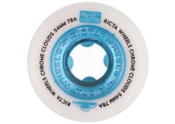 Ricta Chrome Clouds White/Blue 78A 56MM Skateboard Wheels