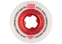 Ricta Chrome Clouds White/Red 86A 56MM Skateboard Wheels