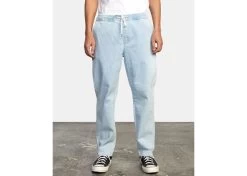 RVCA New Dawn Elastic Denim Pants Light Bleach