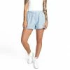 RVCA Seersucker Sawyer Elastic Waist Women's Shorts Snorkel Blue