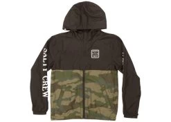 Salty Crew S-Hook Kid's Windbreaker Jacket Black/Camo