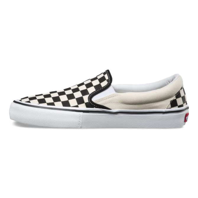 Vans Women Slip-On Pro Shoes Checkerboard Black/Off White - Image 3