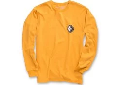 Vans Off The Wall Classic Slanted Check Long Sleeve Tee Gold