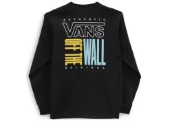Vans Off The Wall Stacked Up Long Sleeve Tee Black