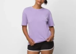 Vans Pocket V Women's T-Shirt Lavender Fog